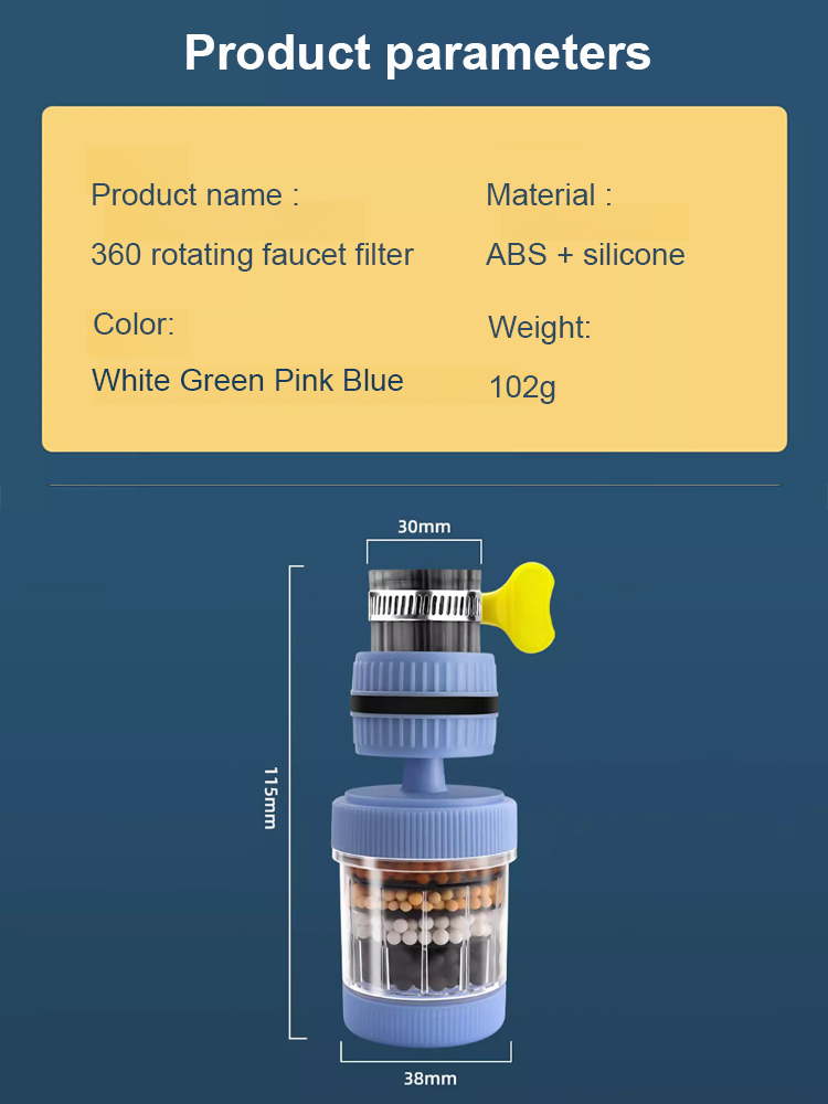 Six-layer household faucet filter