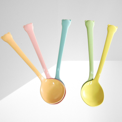 New style spoon high value cartoon cute long handle soup spoon rice spoon dessert spoon tableware