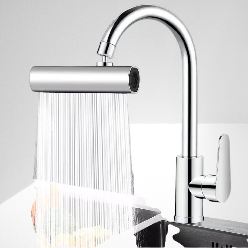Kitchen extended faucet with multifunctional water outlet spout, vegetable basin pressurized faucet