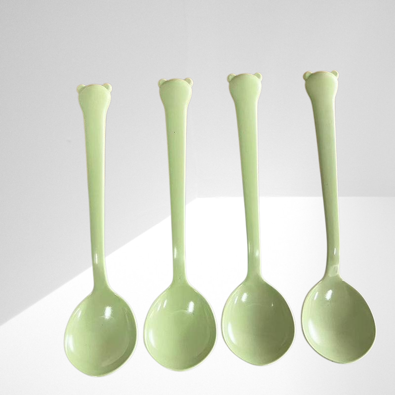 New style spoon high value cartoon cute long handle soup spoon rice spoon dessert spoon tableware