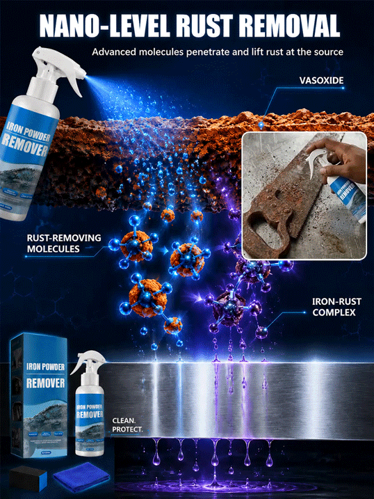 Rust Removal Cleaning Spray Set! Just Spray & Wipe Away Rust, Buy 1, Get 1 Free + Free Ship! 