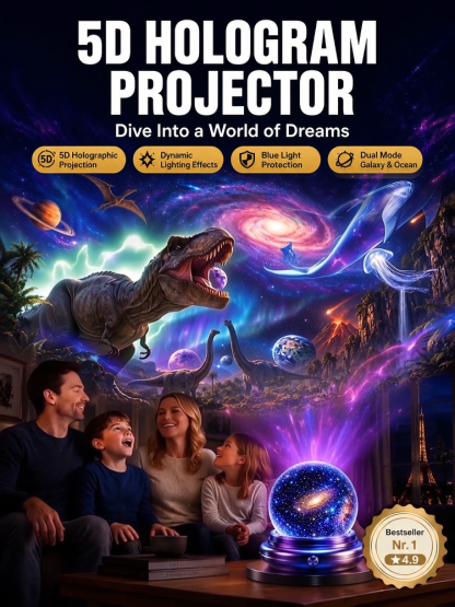 4K Ultra HD Holographic Floating Aurora Star Projector