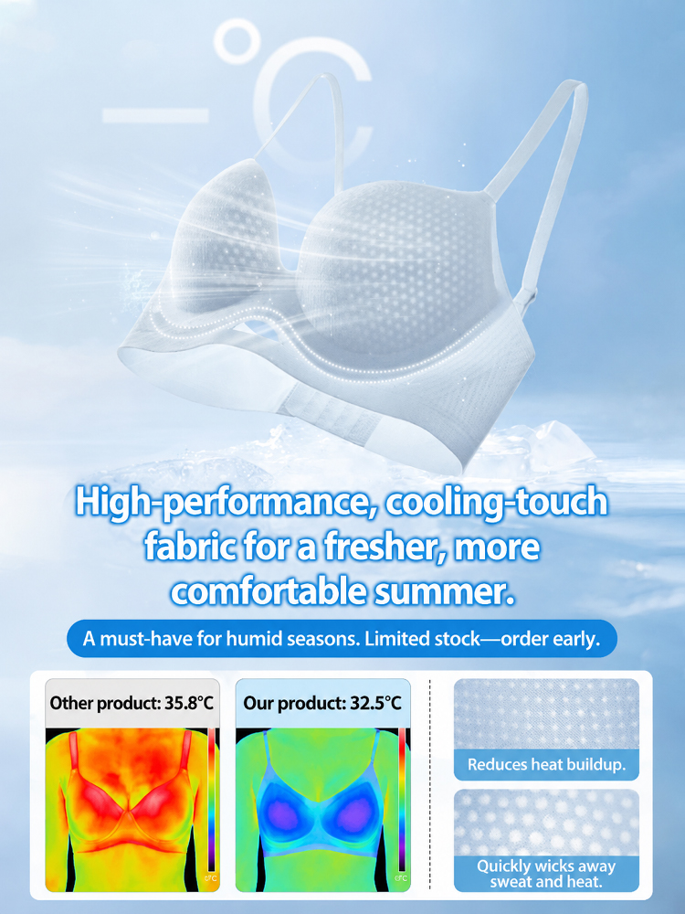 【5D Ultra-Thin Cooling Feel】Seamless Push-Up Camisole Bra