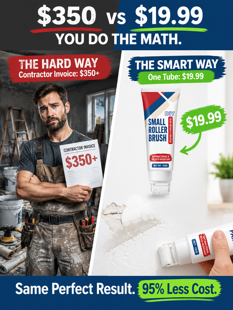 All-in-One Wall Repair Roller Paste | 5-Year Waterproof & Mold-Proof