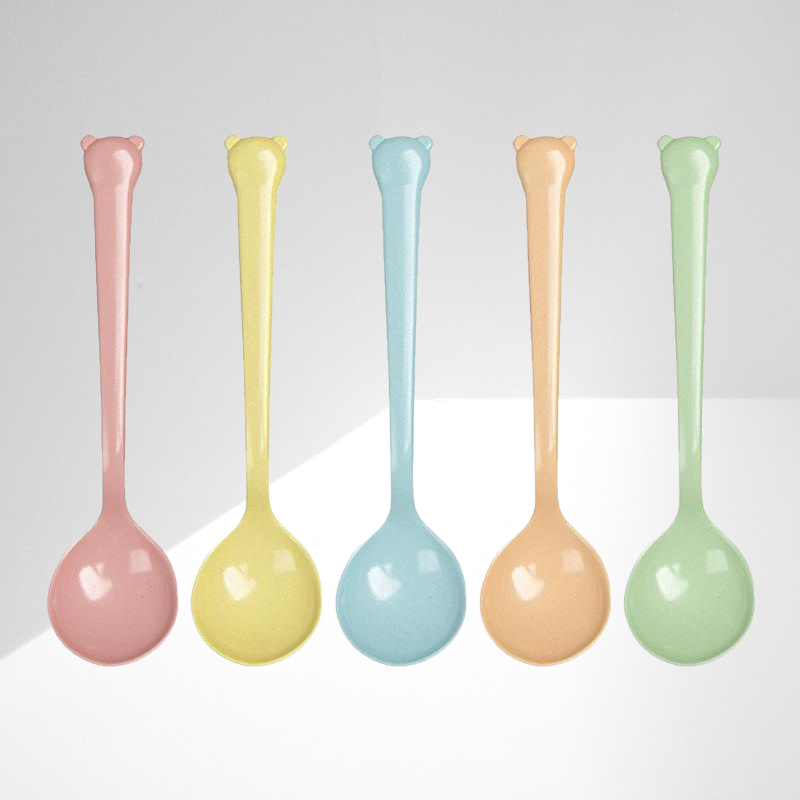New style spoon high value cartoon cute long handle soup spoon rice spoon dessert spoon tableware