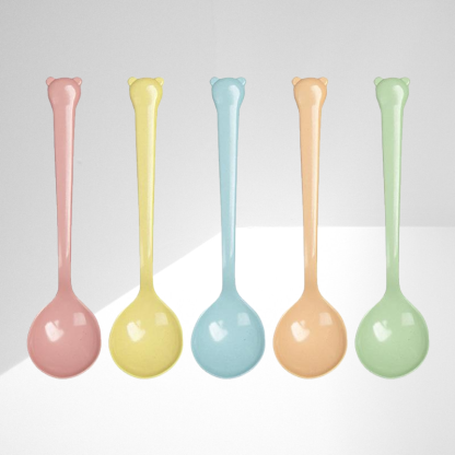 New style spoon high value cartoon cute long handle soup spoon rice spoon dessert spoon tableware