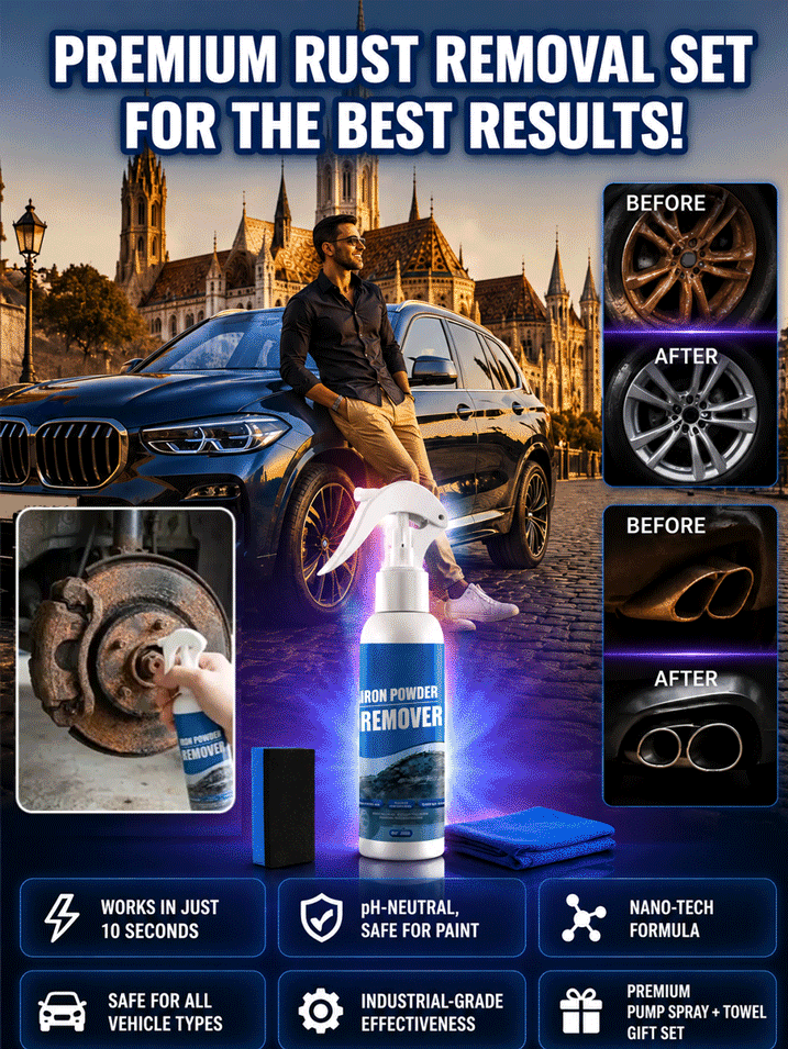 Rust Removal Cleaning Spray Set! Just Spray & Wipe Away Rust, Buy 1, Get 1 Free + Free Ship! 