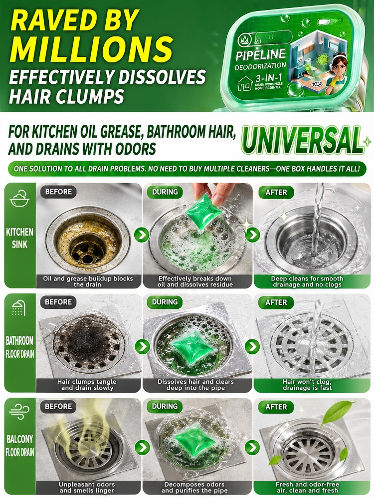 SL-German drain cleaning and deodorizing water-soluble beads