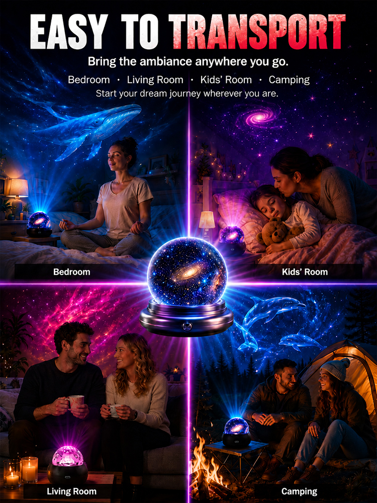 4K Ultra HD Holographic Floating Aurora Star Projector