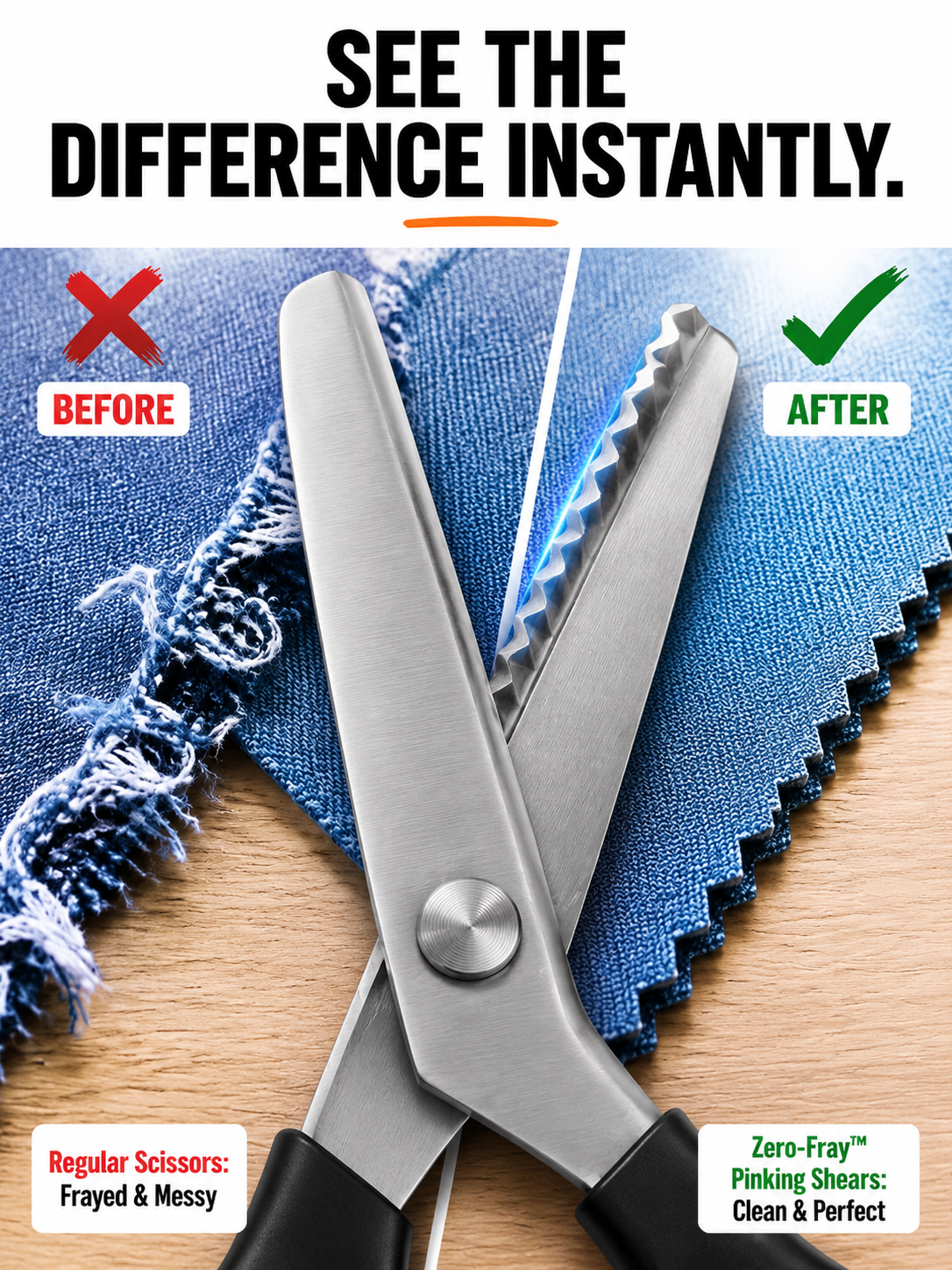 【Automatic Edge Sealing】Multifunctional Pinking Shears | No Fraying | 50% Off Today