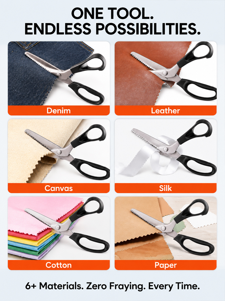 【Automatic Edge Sealing】Multifunctional Pinking Shears | No Fraying | 50% Off Today