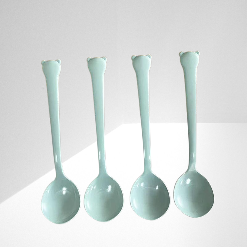 New style spoon high value cartoon cute long handle soup spoon rice spoon dessert spoon tableware