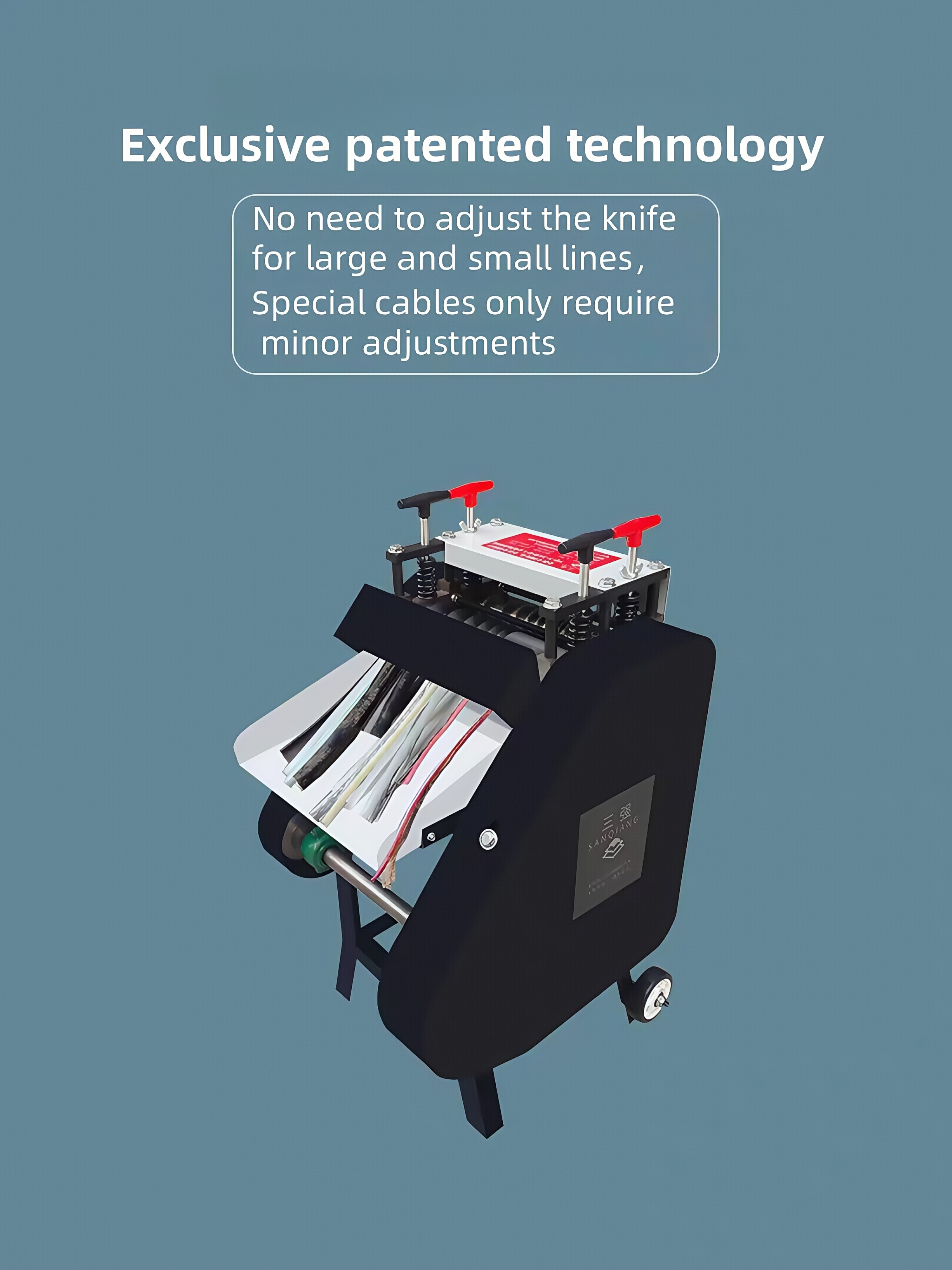 Large electric wire stripping machine