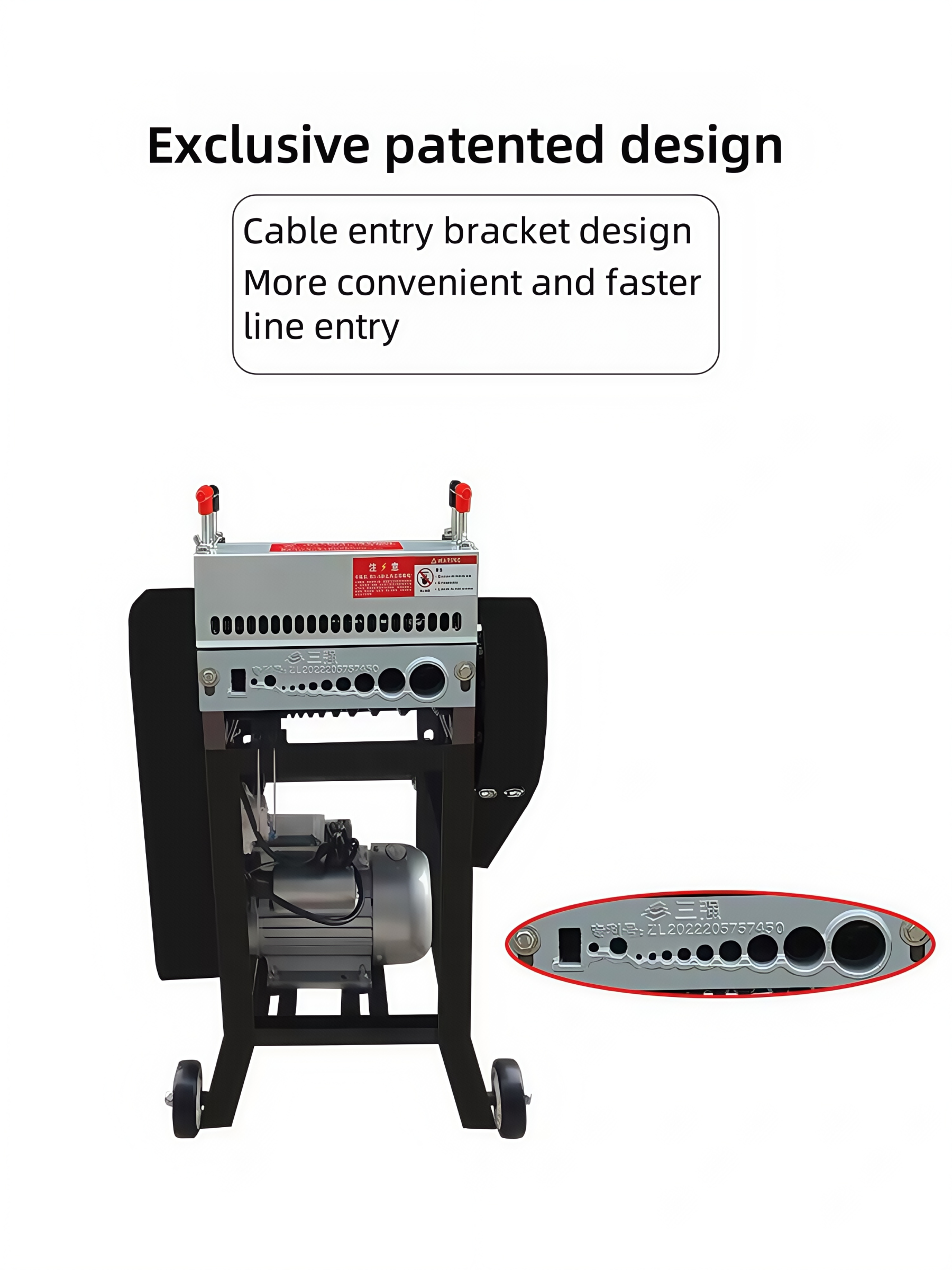 Large electric wire stripping machine