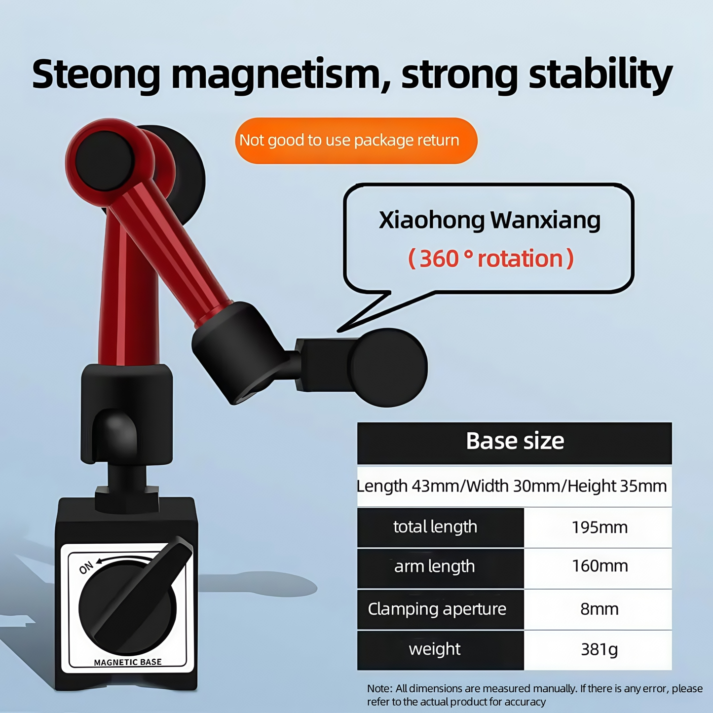 Universal magnetic base set