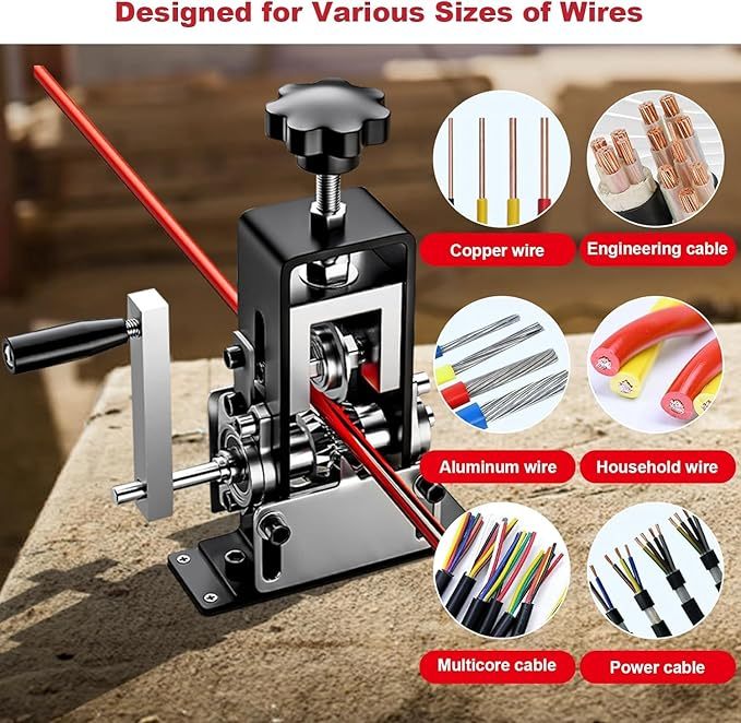 Automatic Wire Stripping Machine for 0.06'' - 0.86'' Copper, Electric 