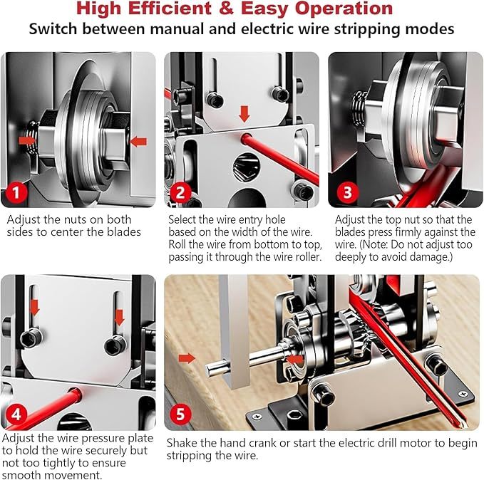 Manual Wire Stripping Machine Gauge Wire 0.06-1 inches