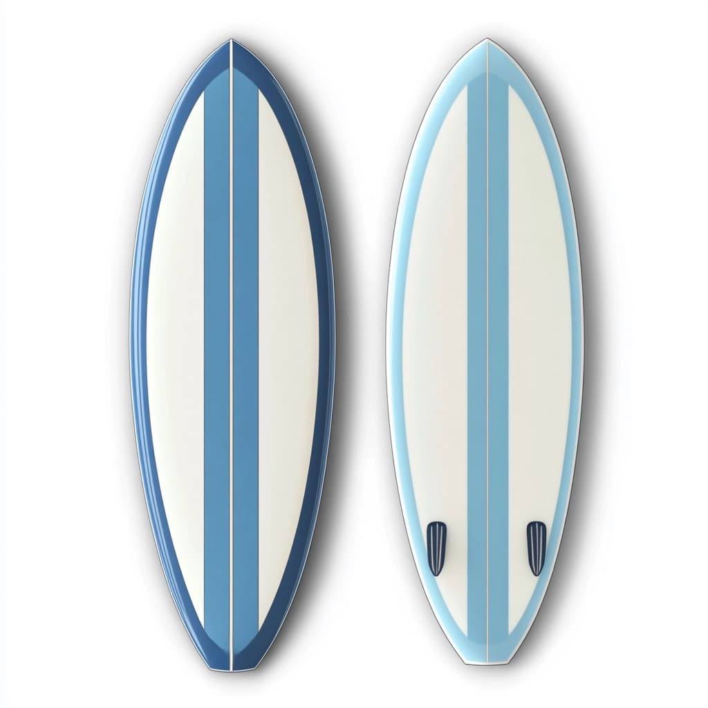 Tabla de surf 6'0 para principiantes azul/blanco fibra de vidrio playa