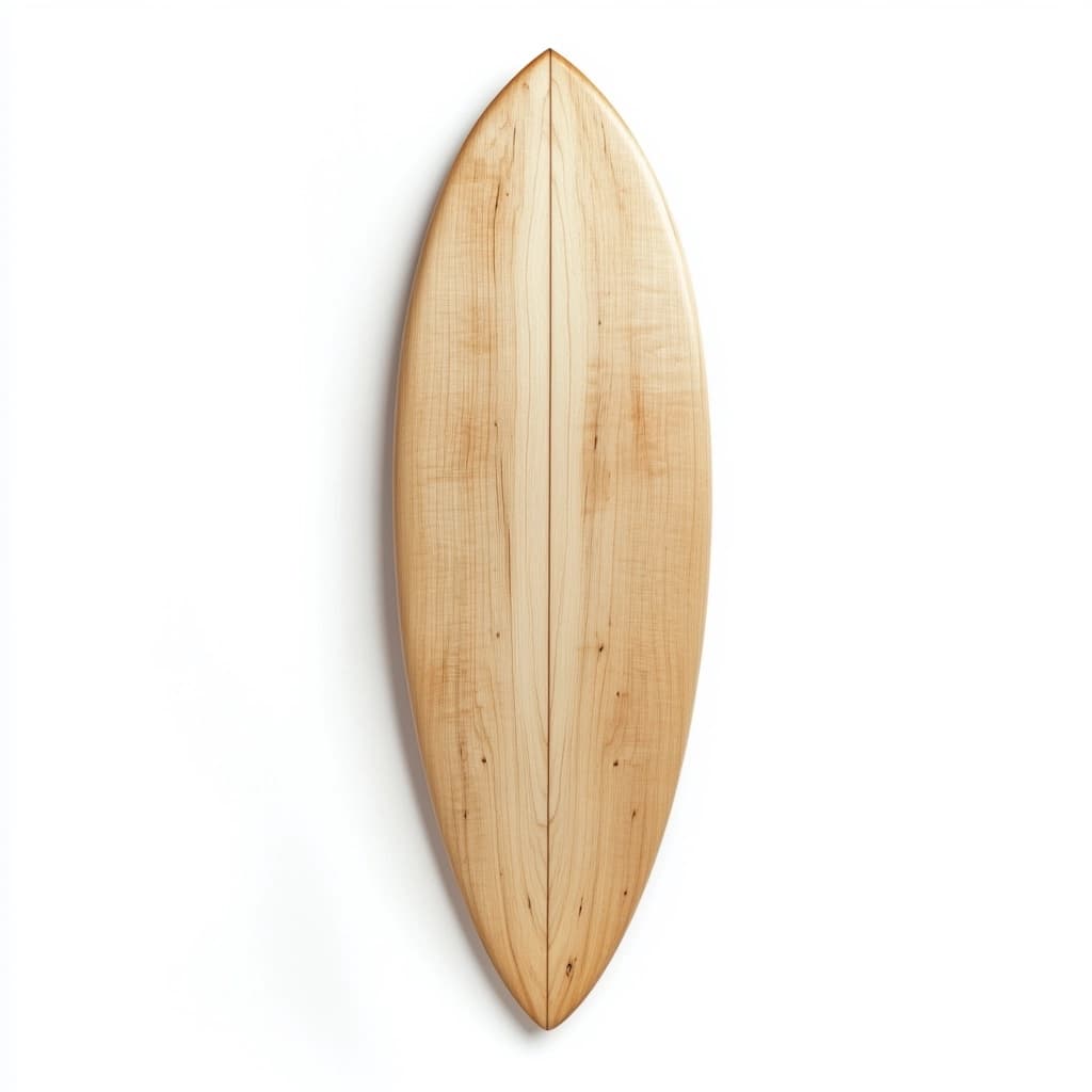 Tabla de surf de madera duradera para playa 180 cm natural