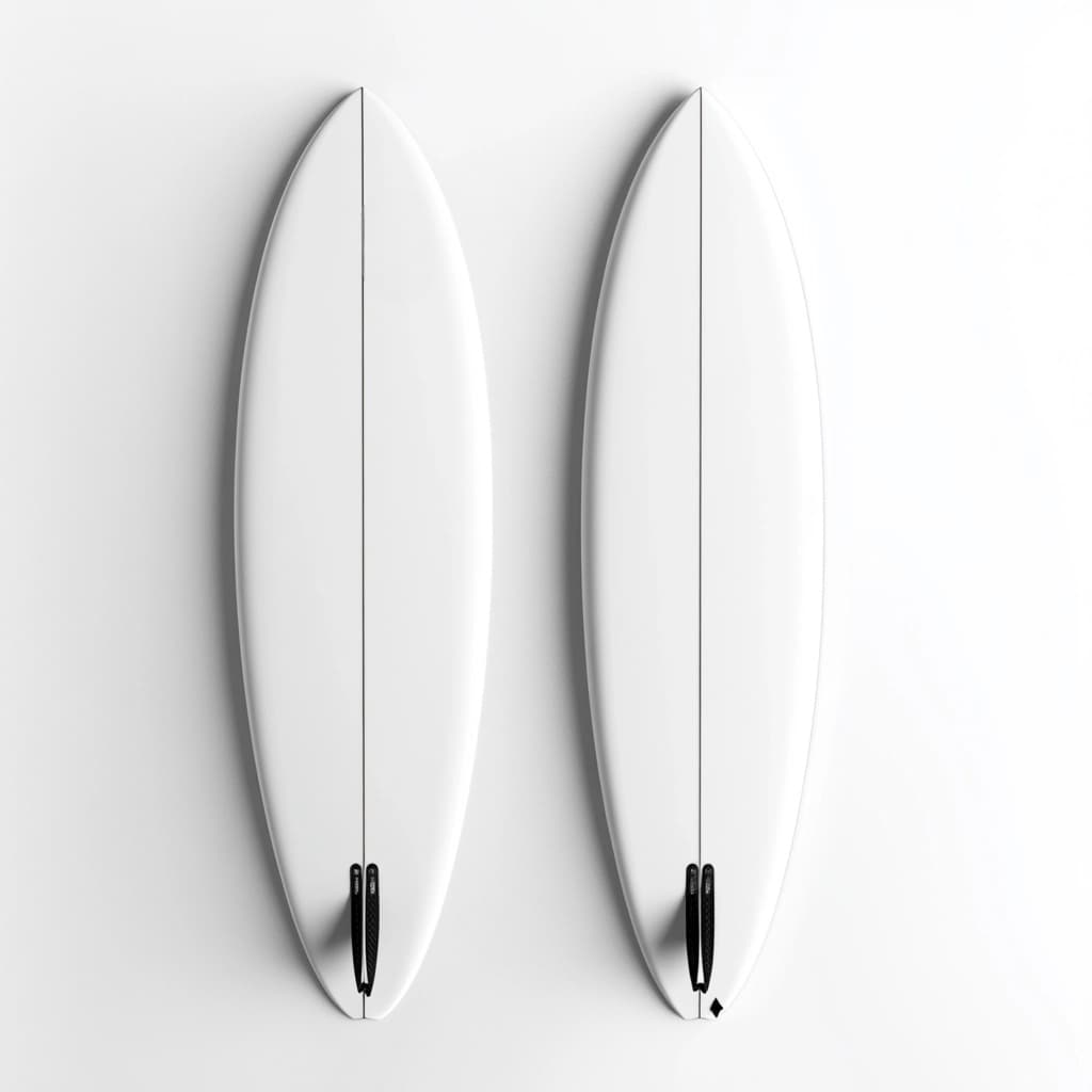 Tabla de surf 6 pies rendimiento blanco fibra de vidrio para principiantes