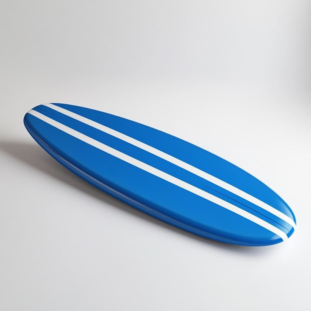 Tabla de Surf 6 Pies Azul con Rayas Blancas para Olas
