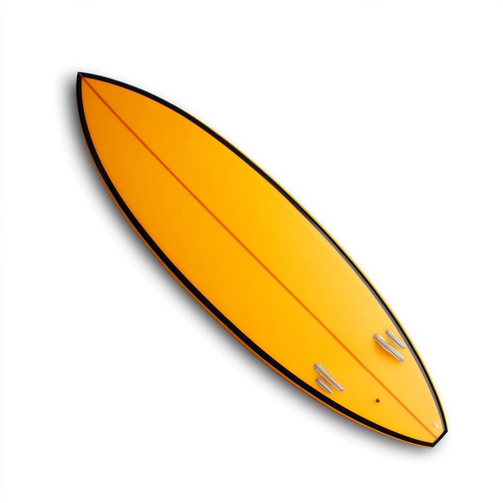 Tabla de surf ligera para olas fibra de vidrio 6 pies amarillo