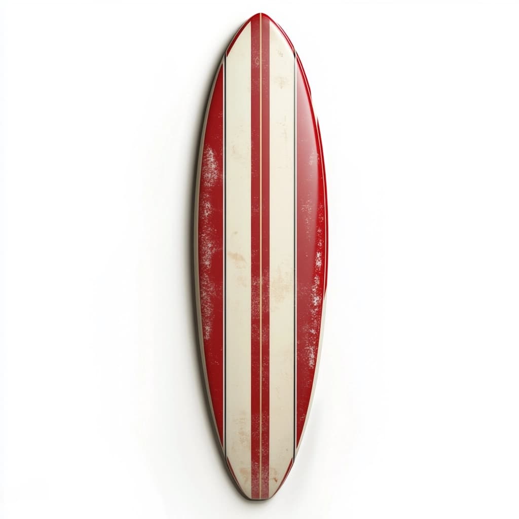 Tabla de surf de rendimiento agua aplicada fibra de vidrio 6 pies rojo cremoso