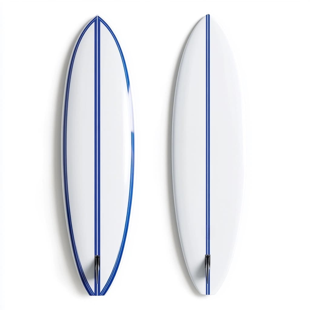 Tabla de surf profesional para olas de alto rendimiento material de fibra de vidrio 6 pies blanco/azul