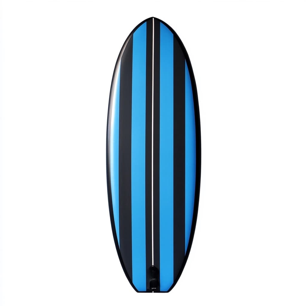 Tabla de surf funcional para olas moderadas de fibra de vidrio 6'2" azul/negro