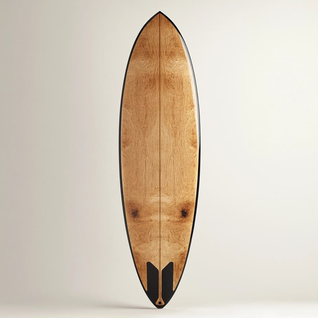 Tabla de surf de madera 6 pies diseño profesional acabados naturales