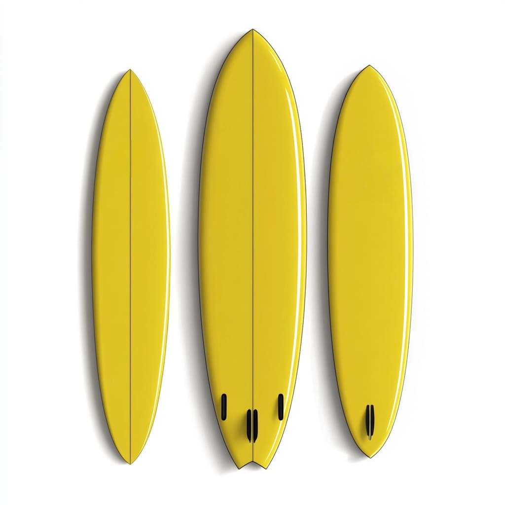 Tabla de surf funcional para olas pequeñas de fibra de vidrio 6'0" amarillo
