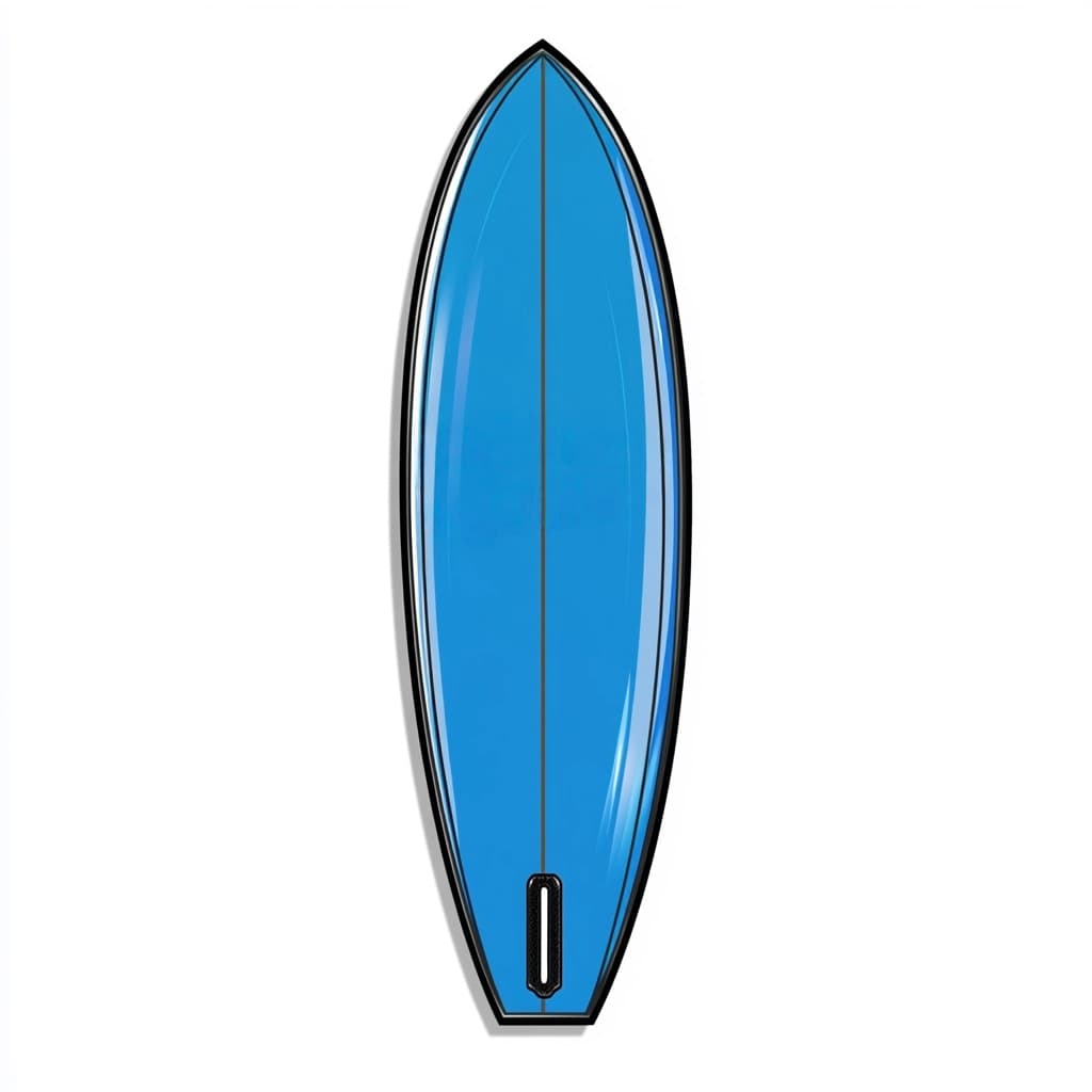 Tabla de surf de fibra de vidrio azul 6 pies rendimiento playa