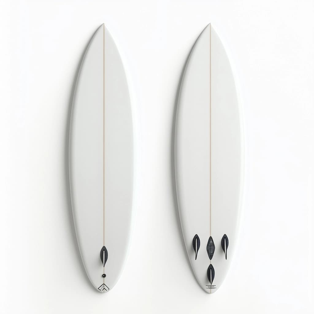 Tabla de surf de fibra de vidrio funcional 6 pies para olas blanca