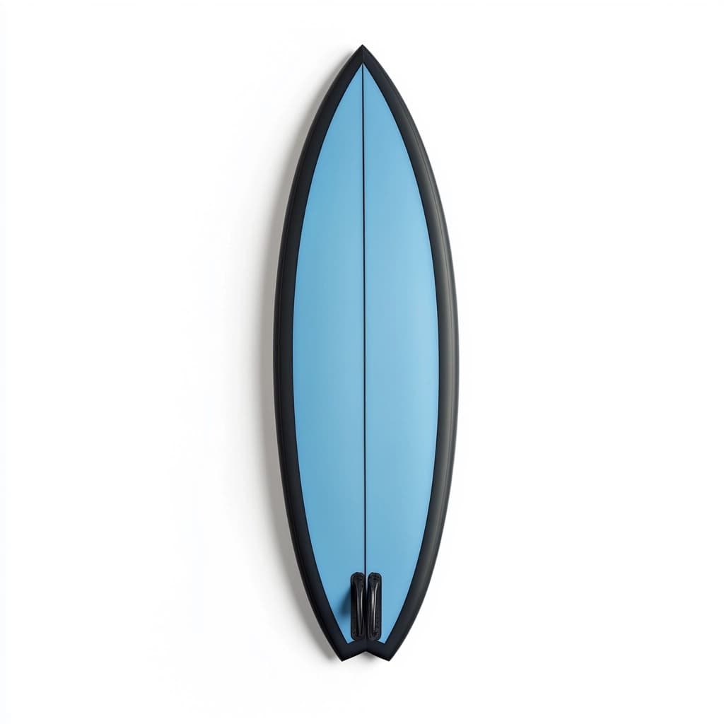 Tabla de surf azul y negro para olas pequeñas de fibra de vidrio 6 pies