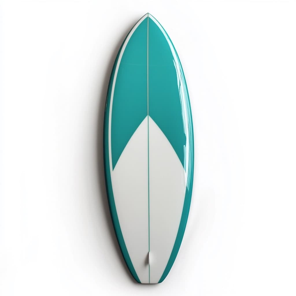 Tabla de surf funcional para olas medianas de fibra de vidrio 6.0 pies azul y blanca