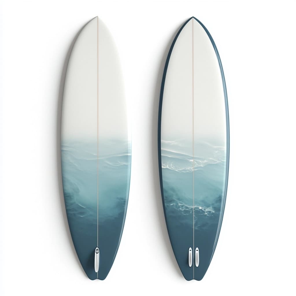 Tabla de surf de fibra de vidrio profesional 6.5 pies para olas medianas azul/blanco