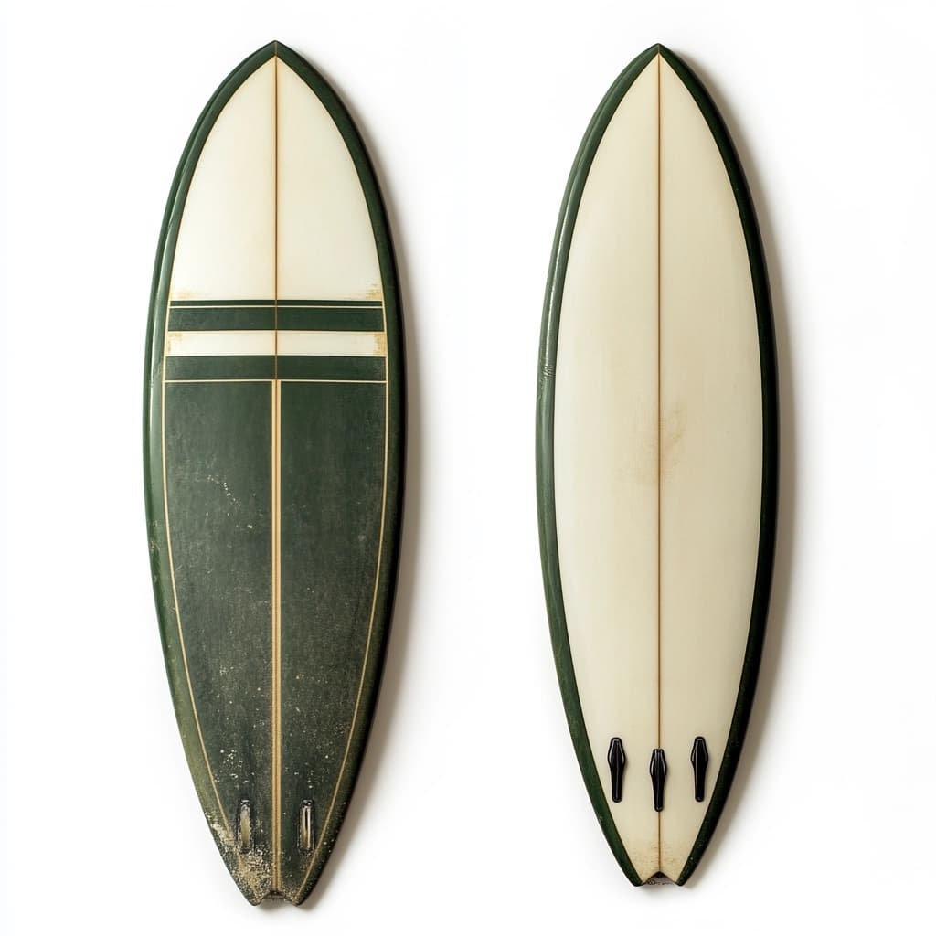 Tabla de surf resina maniobrabilidad 6 pies playa verde/blanco