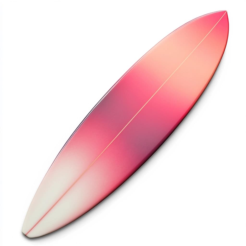 Tabla de surf profesional para olas de fibra de vidrio 6.5ft rosa/rojo