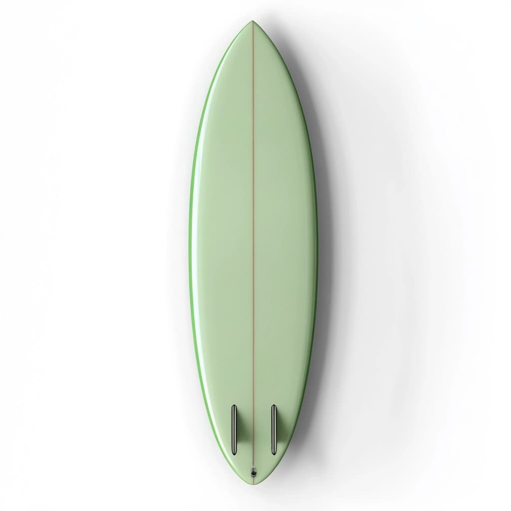 Tabla de surf de fibra de vidrio para olas medianas 6 pies verde
