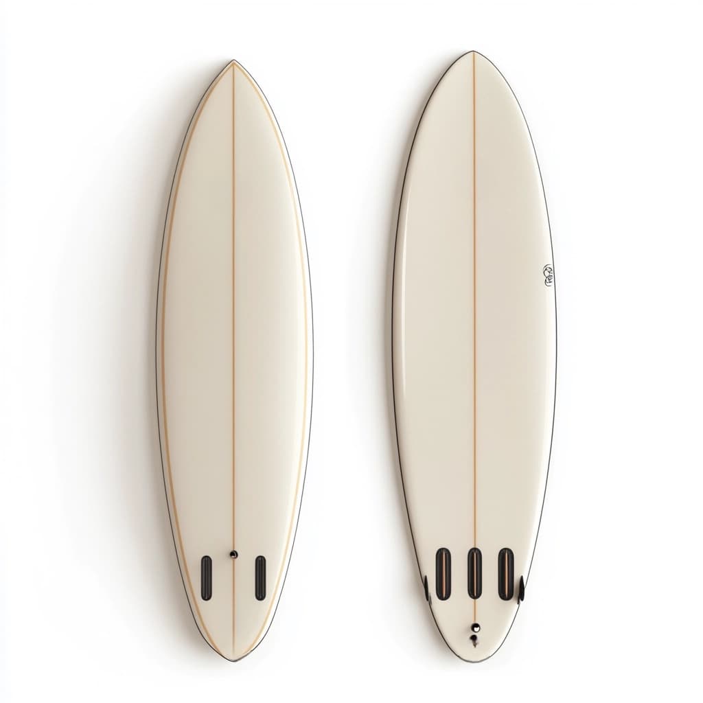 Tabla de surf de fibra de vidrio diseño moderno para olas medianas 6 pies blanca