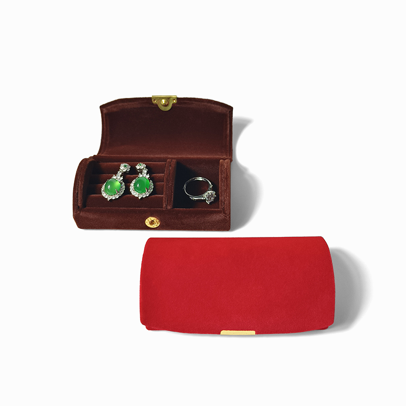 Single-layer suede jewelry box