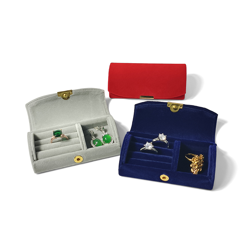 Single-layer suede jewelry box