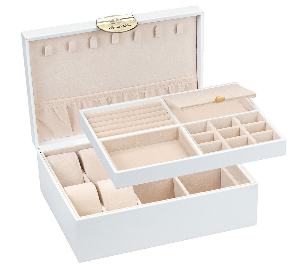 White double layer storage box