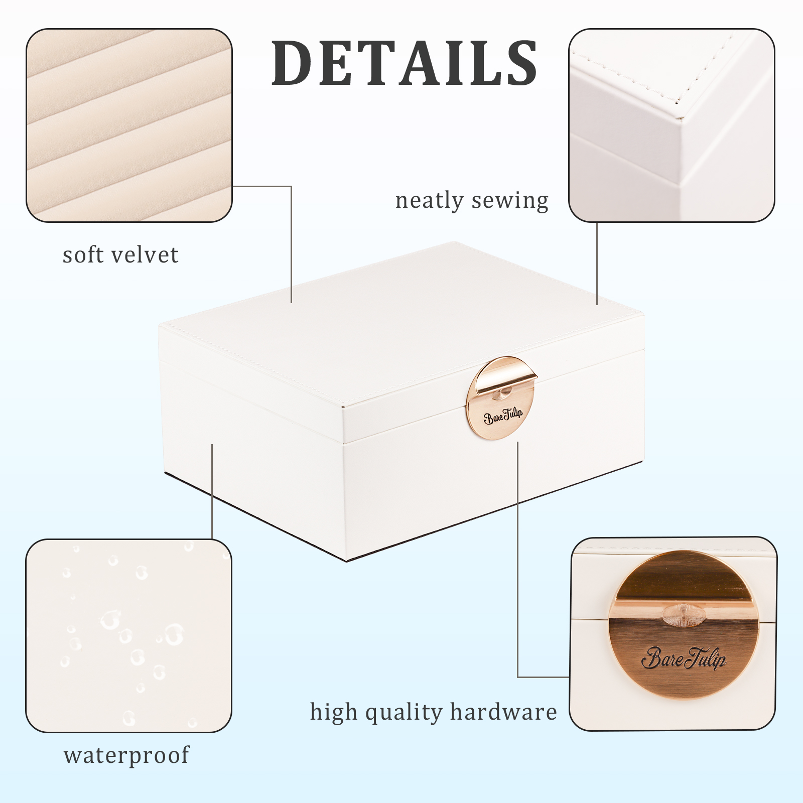 White double layer storage box