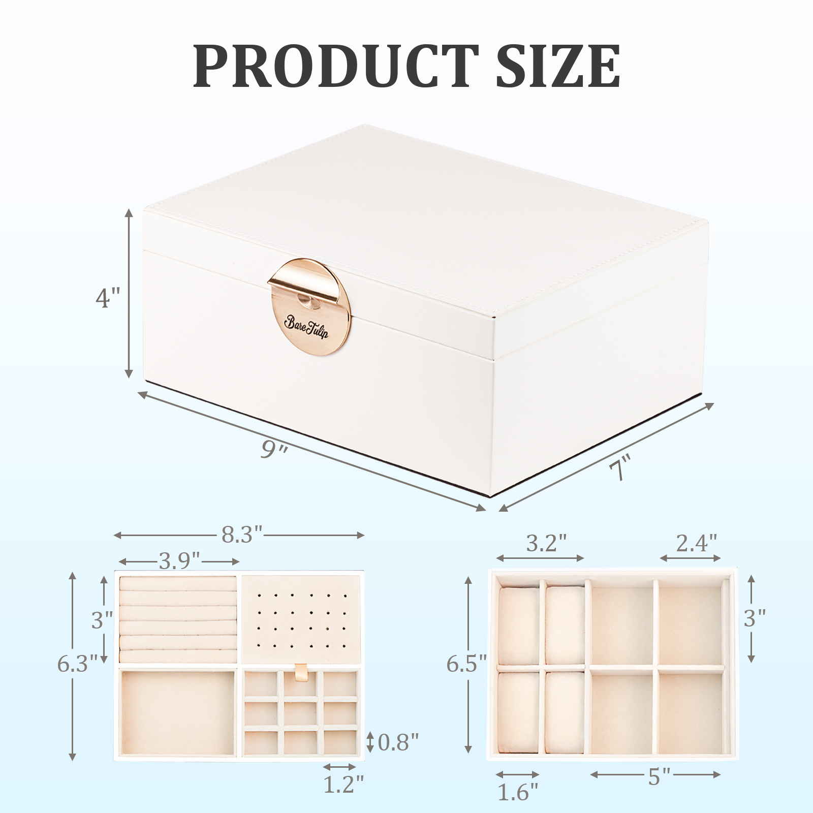 White double layer storage box
