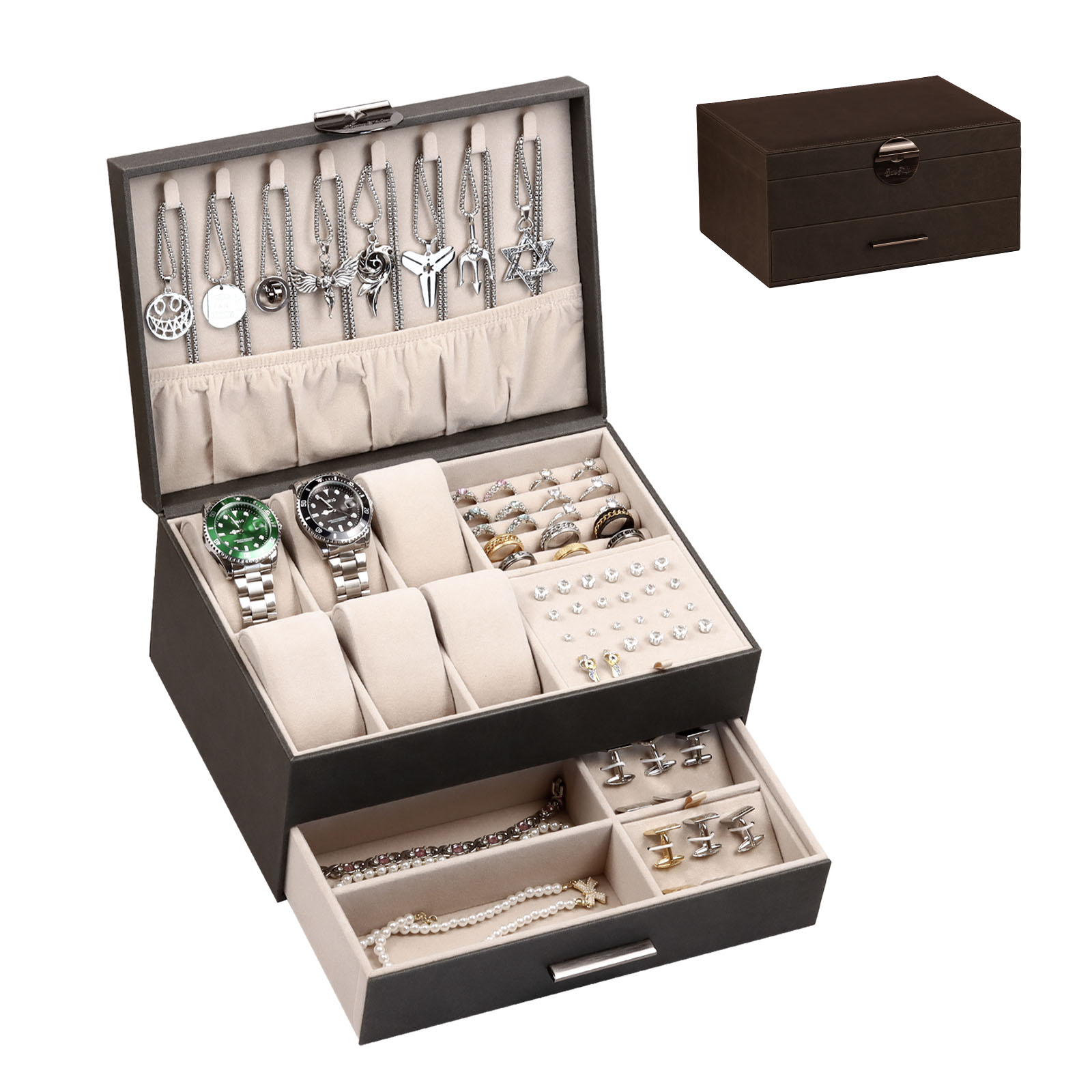  Black double layer storage box