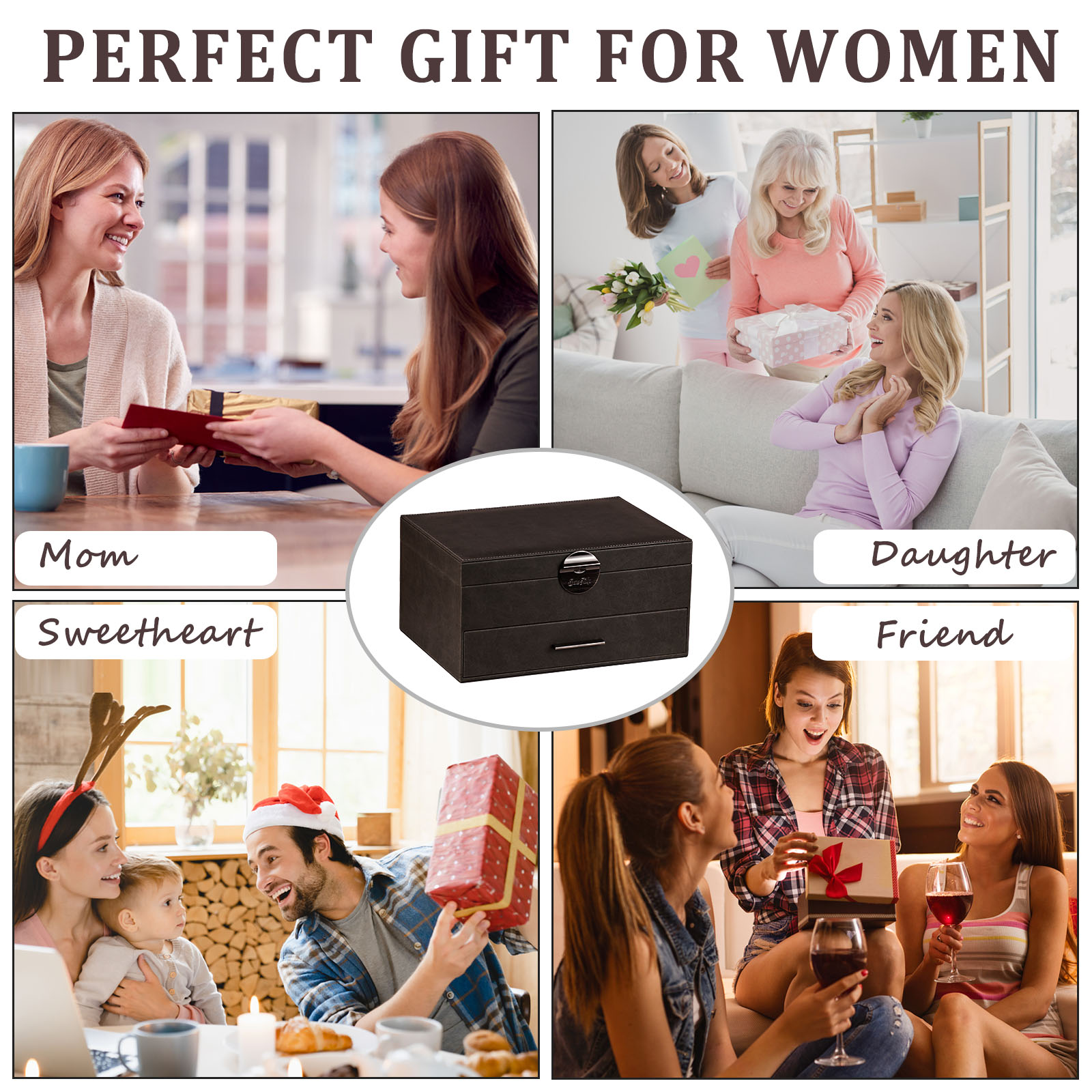  Black double layer storage box