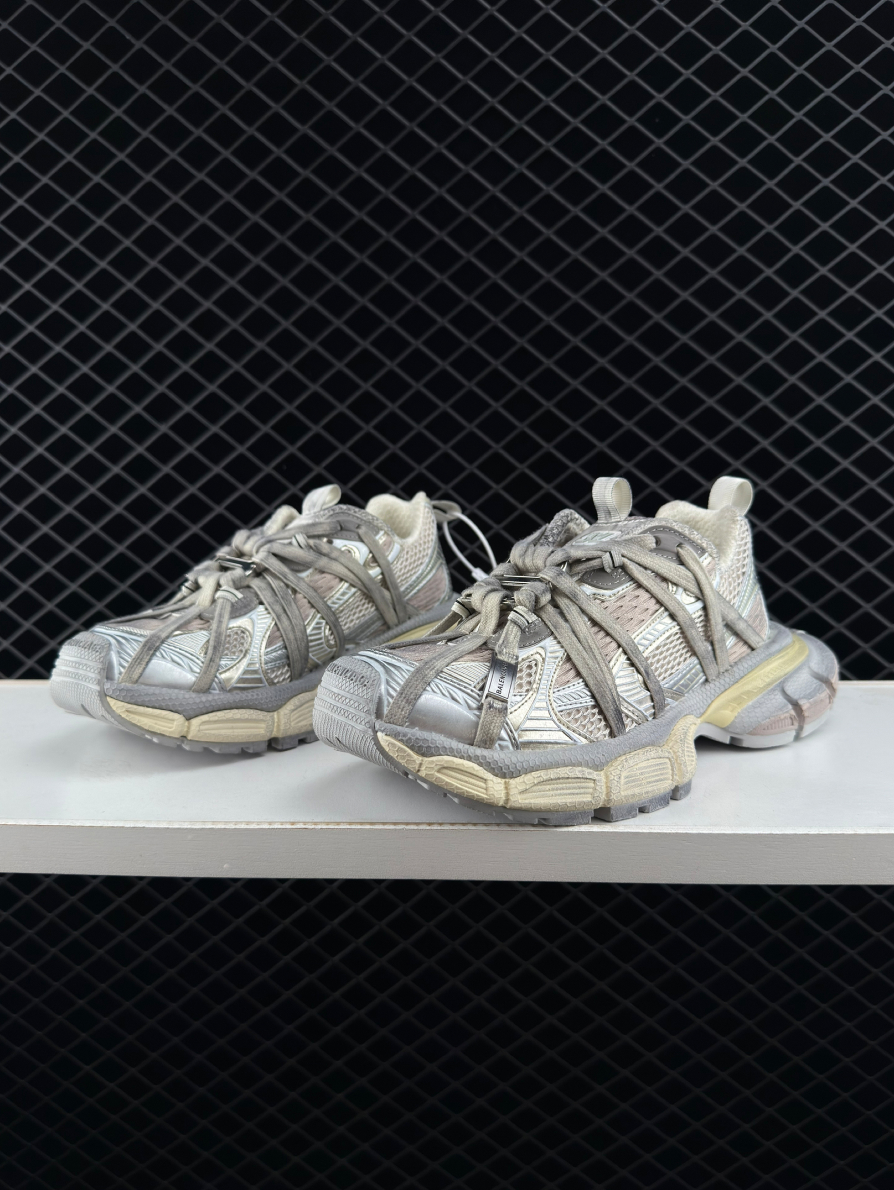 Balenciaga 3XL Extreme Lace Sneakers 3+ Low-Top Retro Trend Versatile Casual Jogging Running Shoes