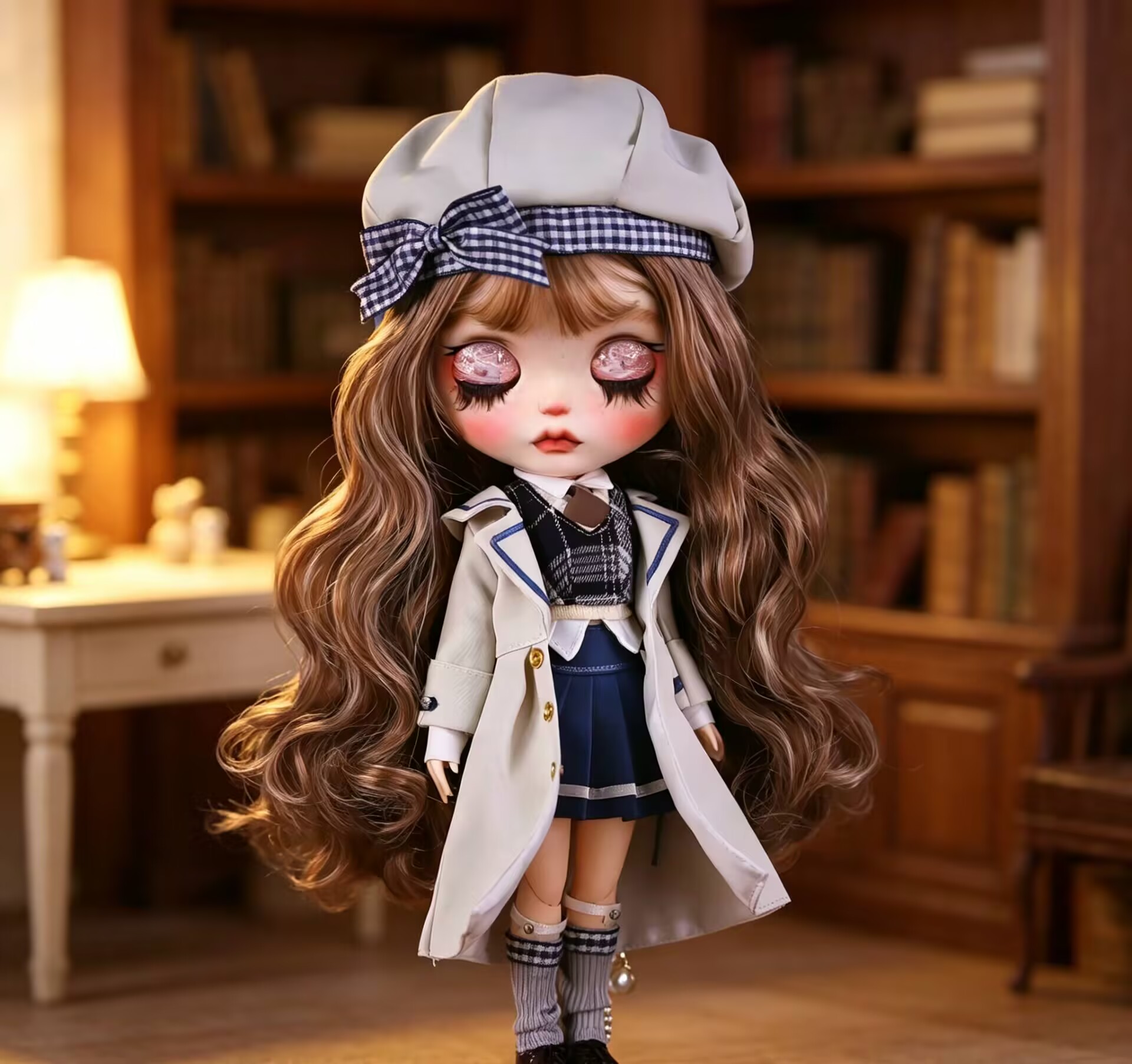 Big-eyed little cloth doll