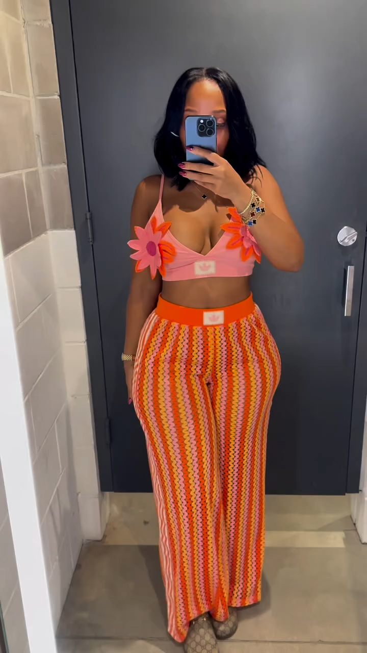 Floral Camisole Top & Originals Woven Pants Set